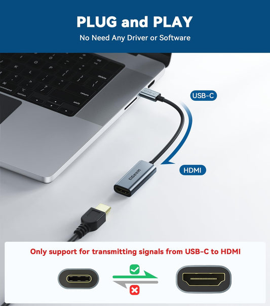 QGeeM USB C to HDMI Adapter 4K@60Hz